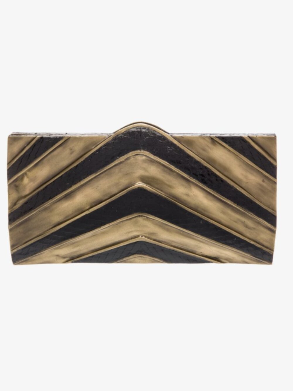 Super Rare black and bronze/brass cast R&Y Augousti Clutch from Paris